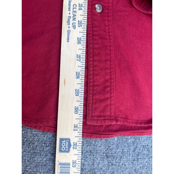 Filson Red flannel Button-Up Shirt With Dual Chest Pockets & Classic Collar For - Picture 3 of 8